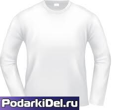 Футболка 2-х сл. с длиным рукавом муж. 46р-52р. (М-XXL) БЕЛАЯ