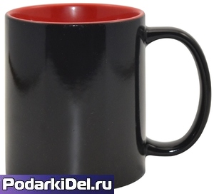Кружка ХАМЕЛЕОН (матовая чёрная, внутри КРАСНАЯ) Кружка ХАМЕЛЕОН (матовая чёрная, внутри КРАСНАЯ)