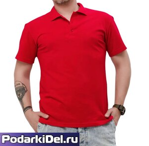Футболка-поло КРАСНАЯ размерный ряд 44-54 на выбор (Узбекистан)