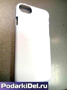 Чехол пластиковый IPhone 7 "белый" глянцевый (для вакуумной машины)
