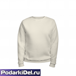 Свитшот унисекс МОЛОЧНЫЙ меланж, футер 280гр. (под сублимацию)