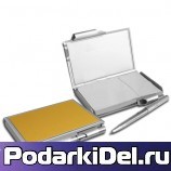 Ежедневник металлический с ручкой  (маленький) 