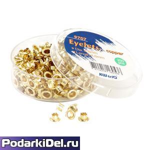 Люверсы золотые d=4,8mm (250шт. в упаковке) Люверсы золотые d=4,8mm (250шт. в упаковке)