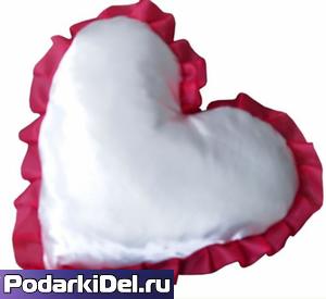 Подушка СЕРДЦЕ (цвет канта в ассортименте)