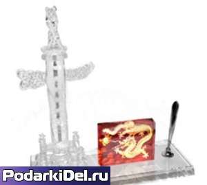 Фотокристалл Настольный набор ДЕРЕВО (200х220х90mm)