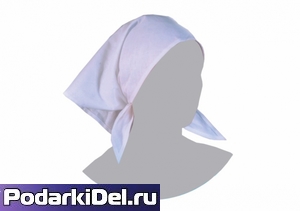 Бандана белая (65*65*91см) / косынка