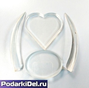Фотокристалл СЕРДЦЕ в дугах, 110х120х65mm