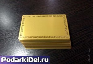 Визитка металл (золото/римский орнамент) Визитка металл (золото/римский орнамент)