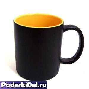 Кружка ХАМЕЛЕОН (чёрная, внутри ЖЕЛТАЯ) Кружка ХАМЕЛЕОН (чёрная, внутри ЖЕЛТАЯ)
