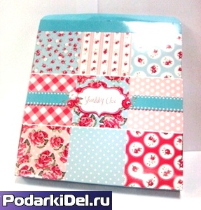 Коробка ПОДАРОЧНАЯ для ТАРЕЛКИ без окна "Shabby Chic"