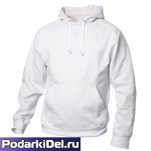 Толстовка с капюшоном (футер 300 гр./ белый / пушистая) под сублимацию Толстовка с капюшоном (футер 300 гр./ белый / пушистая) под сублимацию