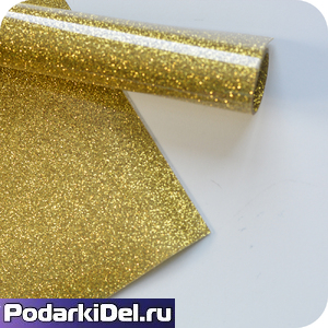 Т/пленка Quaff Glitter золото с блестками 50х100 Т/пленка Quaff Glitter золото с блестками 50х100