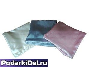 Наволочка 40x40см АТЛАС (серебро. золото, розовая, бежевая)