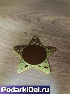 Медаль 502.01 ЗВЕЗДА "золото" 50мм (без вкладыша 25мм) без ленты Медаль 502.01 ЗВЕЗДА "золото" 50мм (без вкладыша 25мм) без ленты