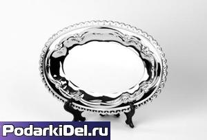 Тарелка металлическая овальная 24.5х17см Тарелка металлическая овальная 24.5х17см
