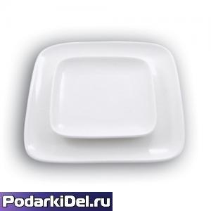 Тарелка белая КВАДРАТ (14х14см.)