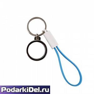 Брелок с кабелем для зарядки и открывашкой (голубой) Брелок с кабелем для зарядки и открывашкой (голубой)