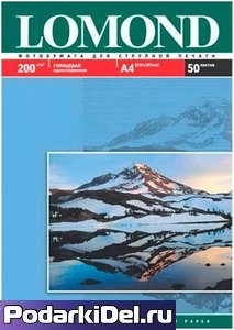 Бумага Lomond А4 / 50л./ 200г (глянц. одностор.) Бумага Lomond А4 / 50л./ 200г (глянц. одностор.)