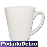 Кружка белая ЛАТТЕ, низкая 