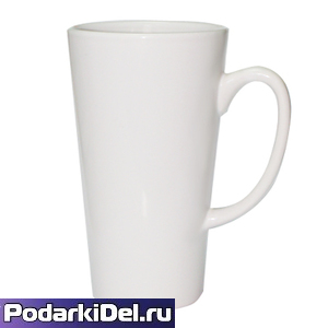 Кружка белая ЛАТТЕ, высокая 