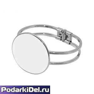 Браслет металлический с линзой под полиграфическую вставку Браслет металлический с линзой под полиграфическую вставку