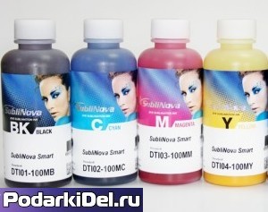 Комплект сублимационных чернил (4цвета) InkTec (100мл.)   