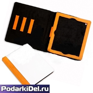 Чехол IPad 2/3/4 "оранжевый" из искус. кожи (зона под нанесение) Чехол IPad 2/3/4 "оранжевый" из искус. кожи (зона под нанесение)