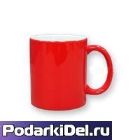 Кружка керамическая ХАМЕЛЕОН (красная)  