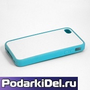 Чехол пластиковый "голубой" для IPhone 4/4S