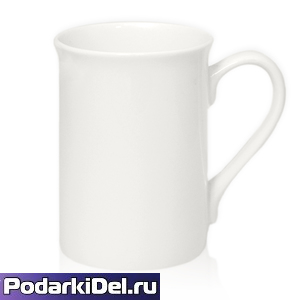 Кружка белая ВЫСОКАЯ с закругленной каемкой