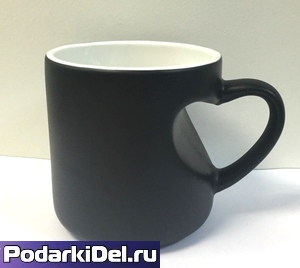 Кружка ХАМЕЛЕОН с ручкой и корпусом в виде "СЕРДЦЕ" (черная) Кружка ХАМЕЛЕОН с ручкой и корпусом в виде "СЕРДЦЕ" (черная)
