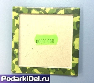 Картонный магнит КВАДРАТ "Камуфляж" (73х73мм) 