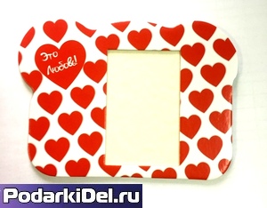 Картонный магнит "Сердечки" (138х94мм)