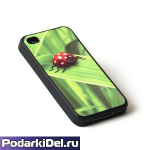 Чехол пластиковый "черный" для IPhone 5/5S (со вставкой под сублимацию) 