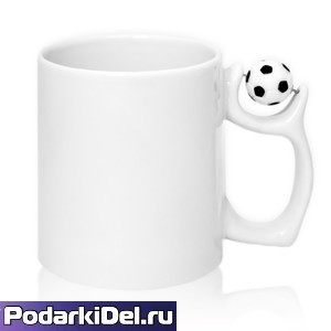 Кружка белая с МЯЧОМ (футбол)